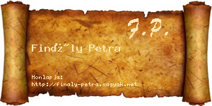 Finály Petra névjegykártya